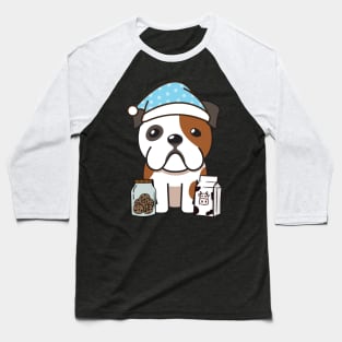 Funny Bulldog is having a midnight snack Baseball T-Shirt